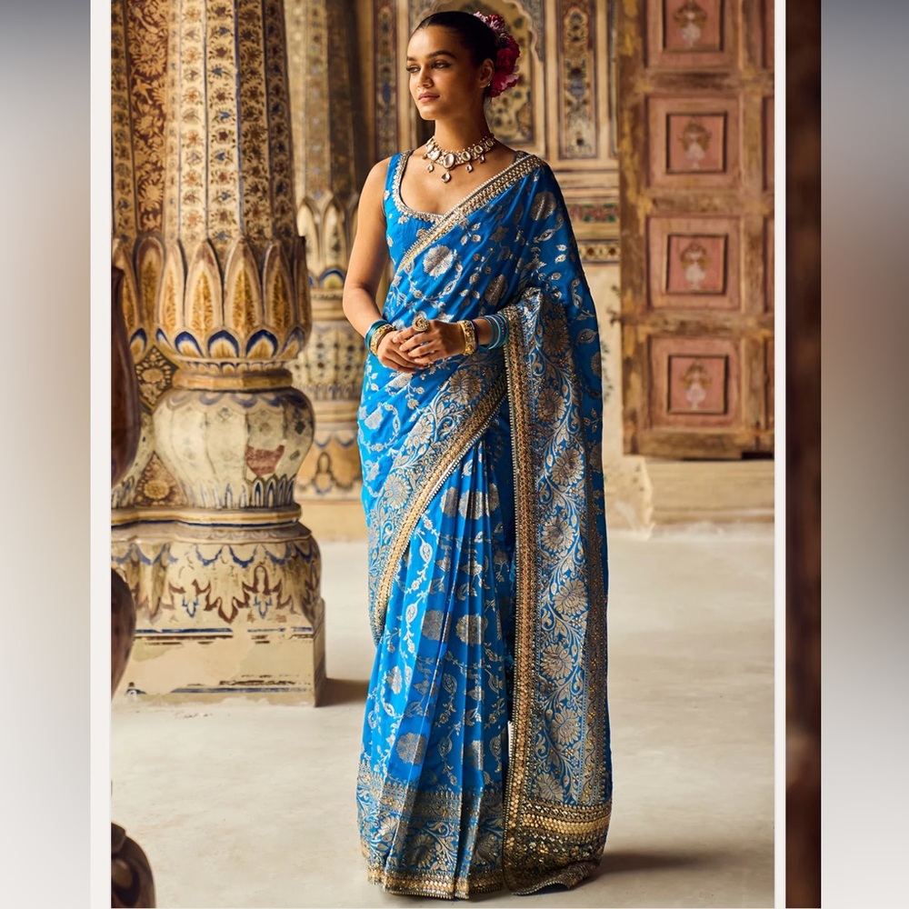 Blue Saree